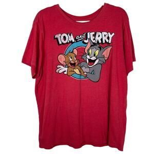Graphic cartoon Men’s Sz 2XL Tom and Jerry 60% Cotton 40% Polyester T-shirts